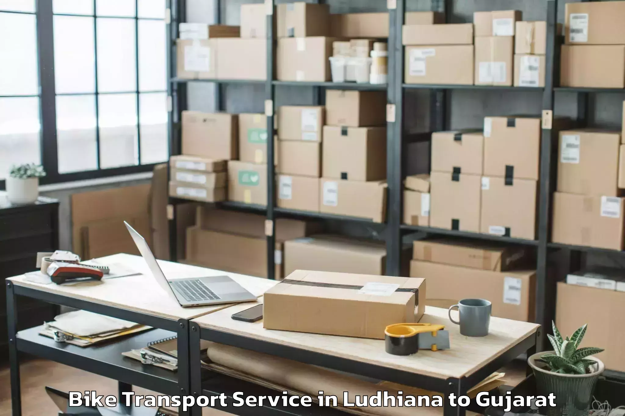 Leading Ludhiana to Deendayal Port Trust Bike Transport Provider